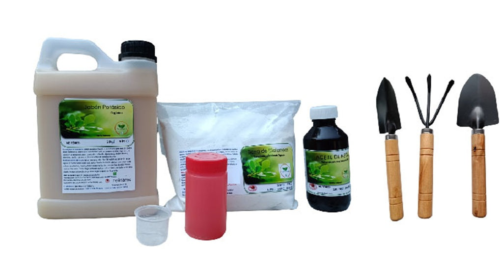 1 Lt Jabón Potásico + 1 Aceite De Neem Puro +1 Tierra de Diatomeas